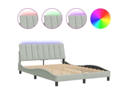 Bed Frame, Bed Frames Vidaxl Cinzeto Veludo (140 X 200 Cm)