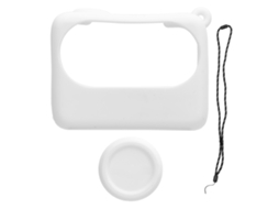 Cubierta De Cámara Para Go 3s Funda De Silicona Para Cargador Con Tapa De Lente Y Lanyard Blanco