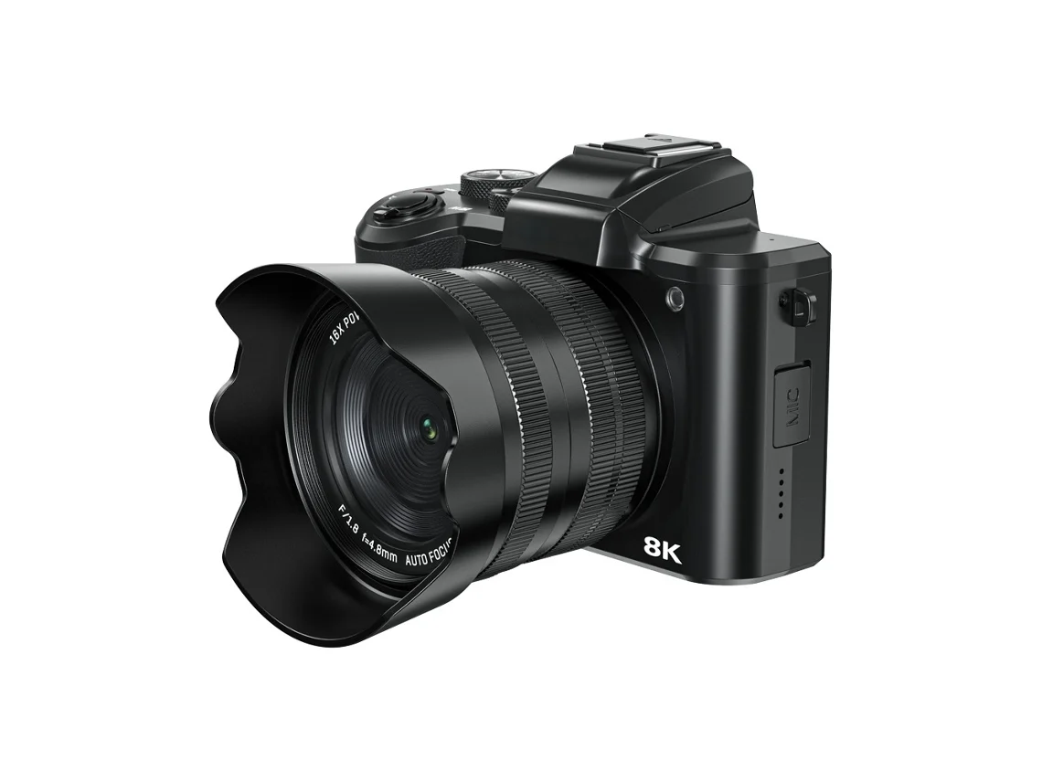 Câmeras Digitais 8k Para Fotografia - Câmera Profissional Wifi De 88 Mp Com Foco Automático E Lente Dupla - 16x (preta)