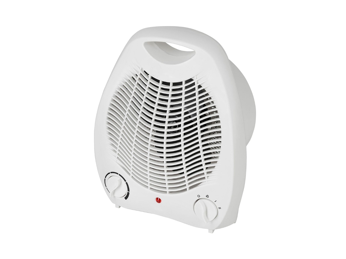 Aquecedor com Ventilador de Ar Quente/Frio KLACK Aquecedor com Ventilador 2 Níveis de Temperatura com Termóstato 2000W Redondo com Termóstato