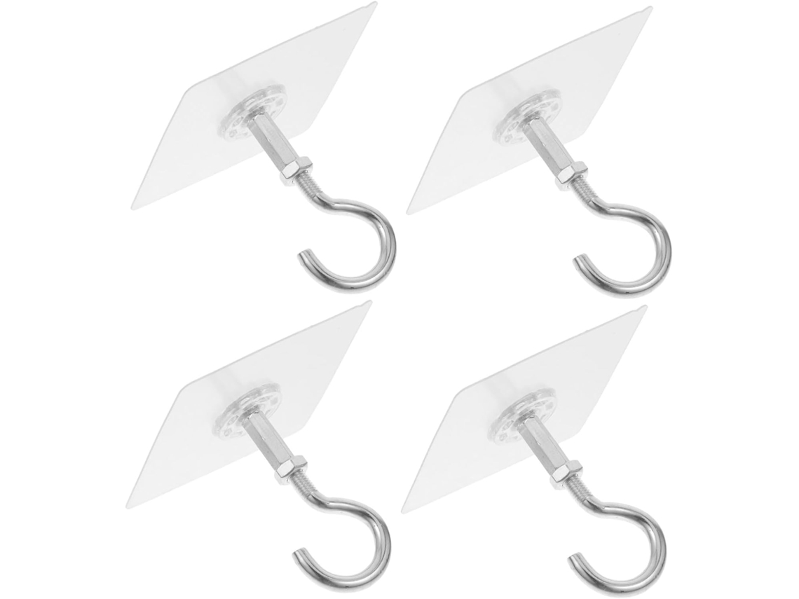 Canight Conjunto De 4 Ganchos Autoadesivos Para Teto, Adesivos Pendura