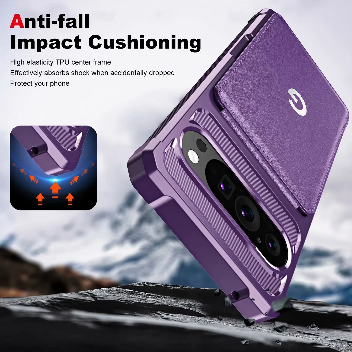 (roxo, Pixel 7a) Capa Para Celular Estilo Carteira Com Compartimento Para Cartão E Proteção Contra Impactos.