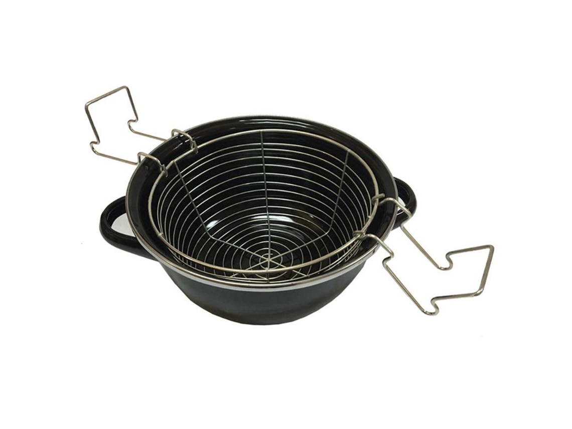 Freidora con cestillo 20 cm black