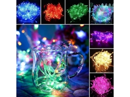 Luzes De Fio De Fada 2m 200 Lâmpadas Plugue Eu Warm White Cold White Colorido Jardim Casamento Natal 1 Color08