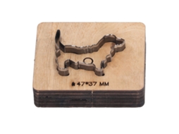 Cortador de Couro em Forma de Cão 47x37mm