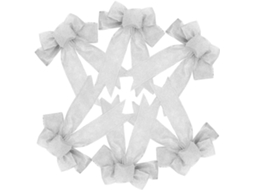 Conjunto De 6 Laços Diy Com Detalhes Dourados Para Árvore De Natal, Enfeites Brilhantes Para Festas, Casamentos E Decoração De Casa Gokoco
