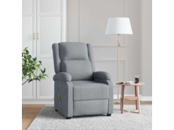 Vidaxl Poltrona De Massagens Tecido Cinzento-claro