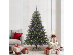 Vidaxl Árvore De Natal Artificial Verde 180 Cm Pvc, Metal E Plástico