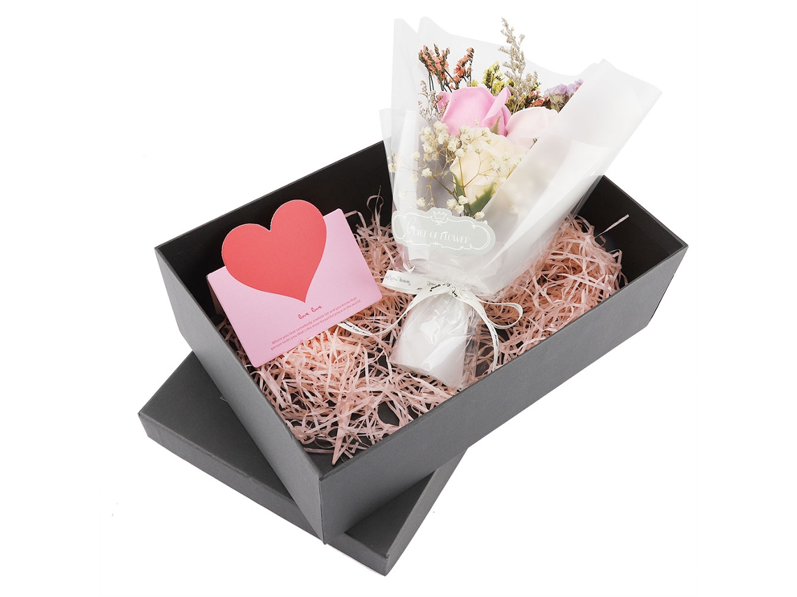 Buquê de Flores Secas Permanentes com Luzes de Fio Decoração
