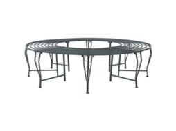 Vidaxl Banco De Árvore 8-número De Lugares Ø 160 X 44 Cm Aço