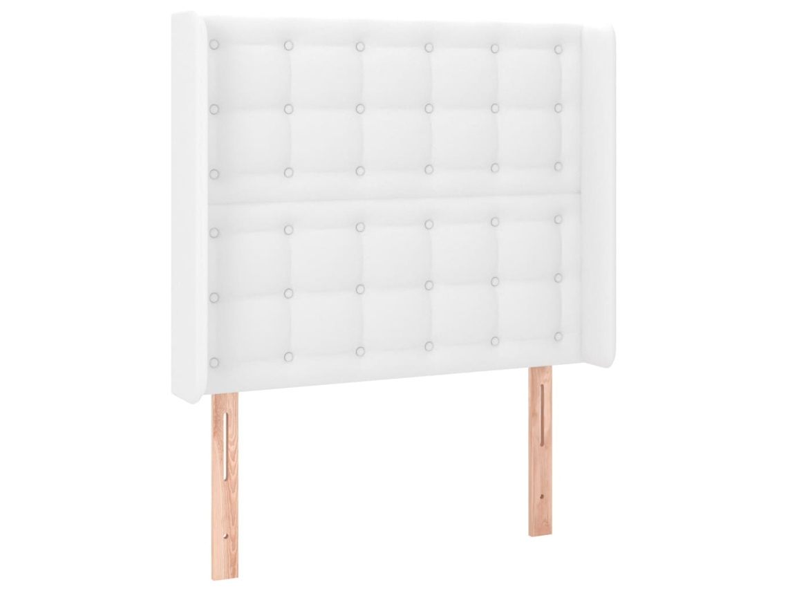 Cabeceira de Cama com Abas MAISON EXCLUSIVE (93x16x118/12 cm) em Couro Artificial Branco