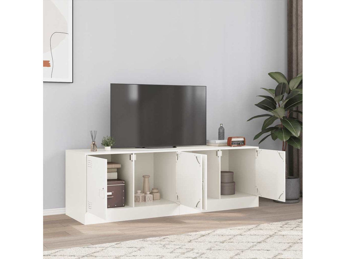 Vidaxl Móveis de Tv 2 Pcs 67x39x44 Cm Aço Branco