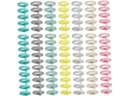 Conjunto De 30 Argolas De Plástico Multicoloridas Com 5 Furos, Ideais Para Cadernos, Pastas, Folhas Gokoco