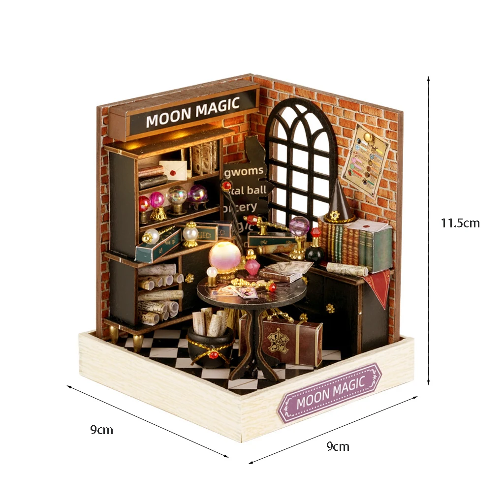 Kit de Casa de Bonecas Faça Você Mesmo Modelo de Casa em Miniatura com Mobília MDUG (estilo 1)