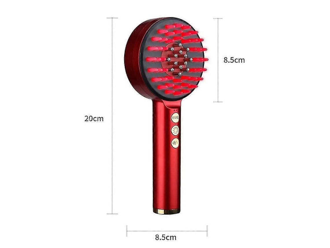 Escova de Terapia com Luz Vermelha e Aplicador Óleo para Todos os Tipos Cabelo. GOKOCO