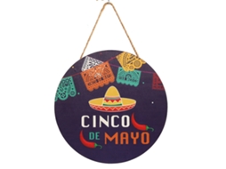 Laxiscreed Placa De Madeira Para Decoração De Interior E Festas Em Cinco De Maio