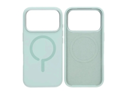 Capa De Silicone Magnético Líquido Com Olho De Águia Metálico Para Iphone 17 Pro Max Verde