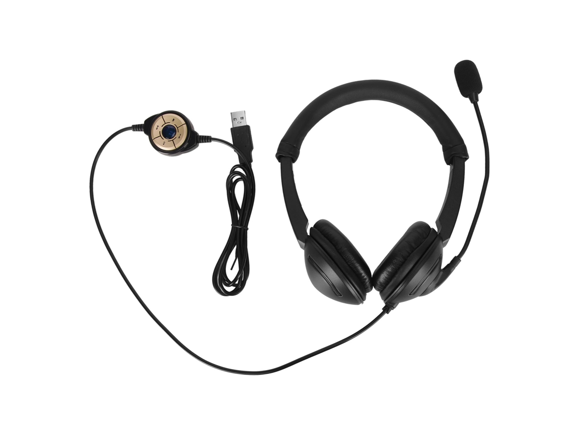 Fone de Ouvido Headphones Over ear com Microfone EOOCOO (usb com Fio, Cancelamento Ruído)