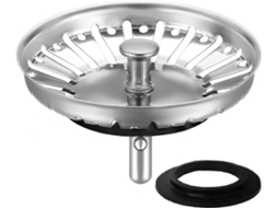 Ralo De Pia Em Aço Inoxidável De 84 Mm Com Tampa Que Evita Entupimentos E Proporciona Escoamento Rápido, Para Pias E, Vedações Extras Inclusas