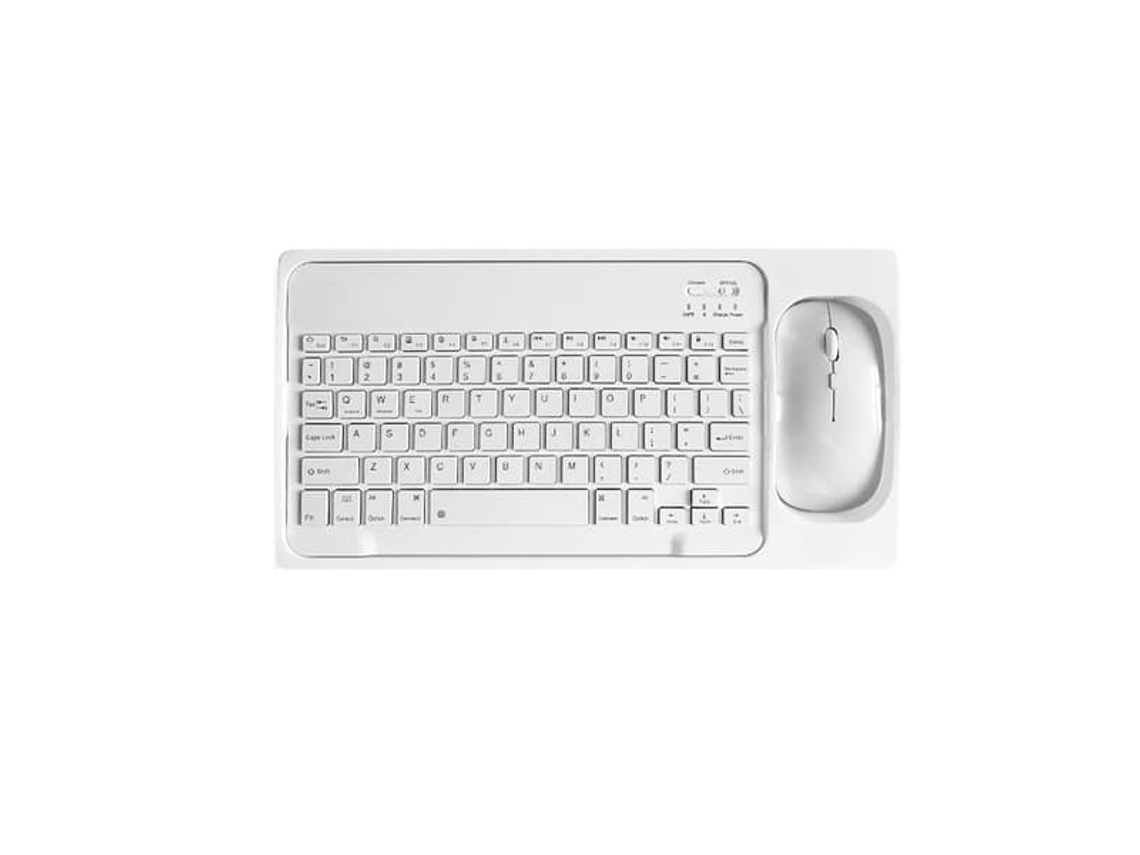 Conjunto De Teclado E Mouse Sem Fio Bluetooth 10 Polegadas Aquaforge