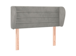 Cabeceira com Abas Veludo Cinzento Claro MAISON EXCLUSIVE (83x23x78 cm)