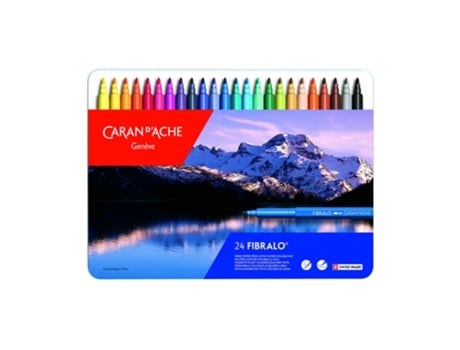 Carand´Ache Fibralo Caixa Metálica com 24 Cores