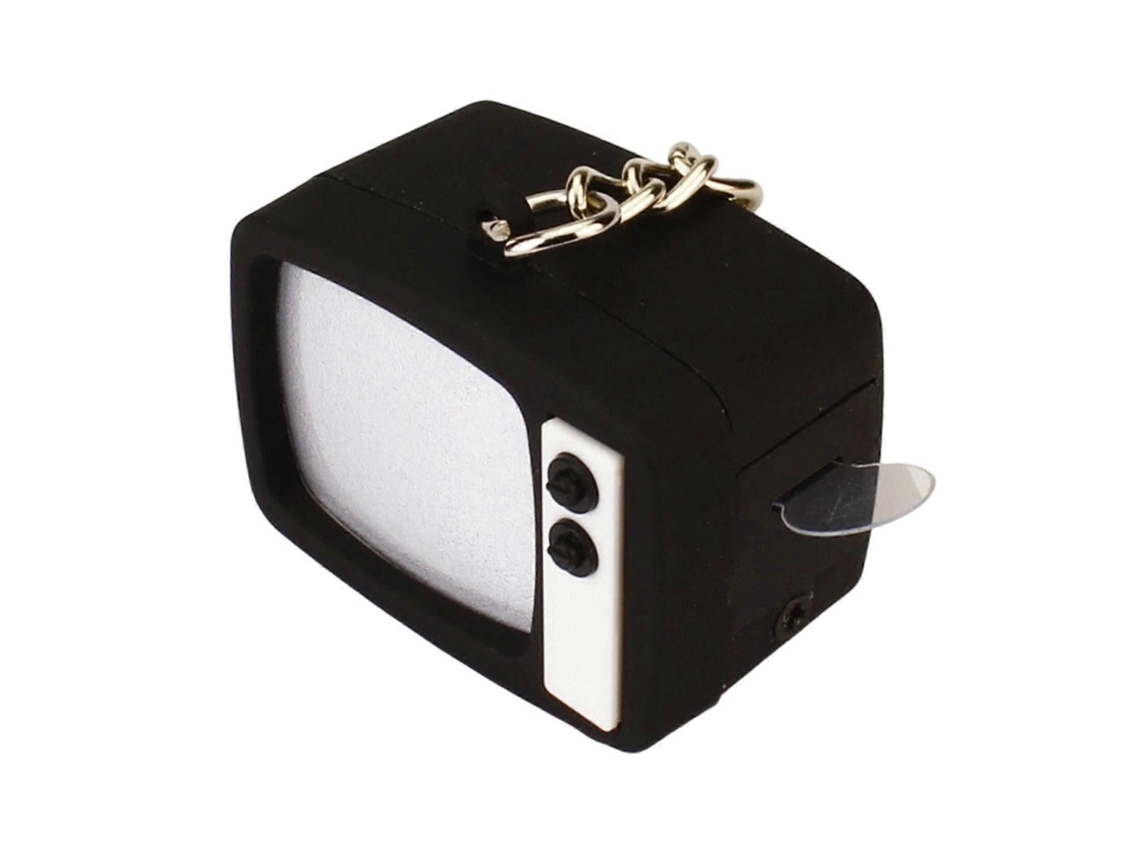 Chaveiro Led em Formato de Televisão Retrô com Som para Auxiliar no Sono e Função Interativa . TAISHENGDA (amarelo)