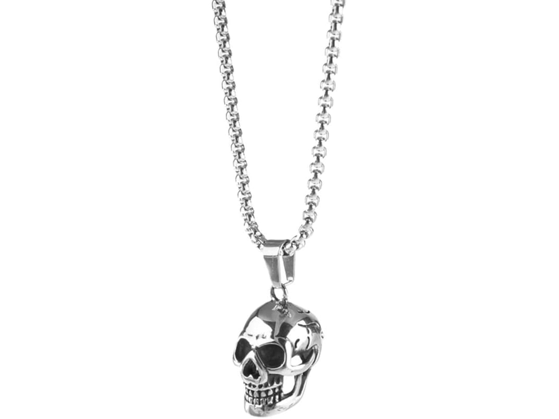 Pingente De Calavera Colar Gótico Acessórios Halloween Feminino Masculino Presente De Natal Aniversário