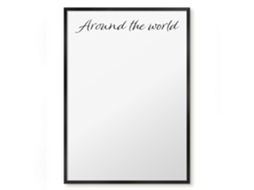 Magnetic Board Around The World For The Living Room Espelharte (50x70 Cm)