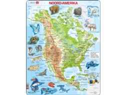 Puzzle LARSEN Maxi La-A32-Nl em Forma de 66 Peças Mapas