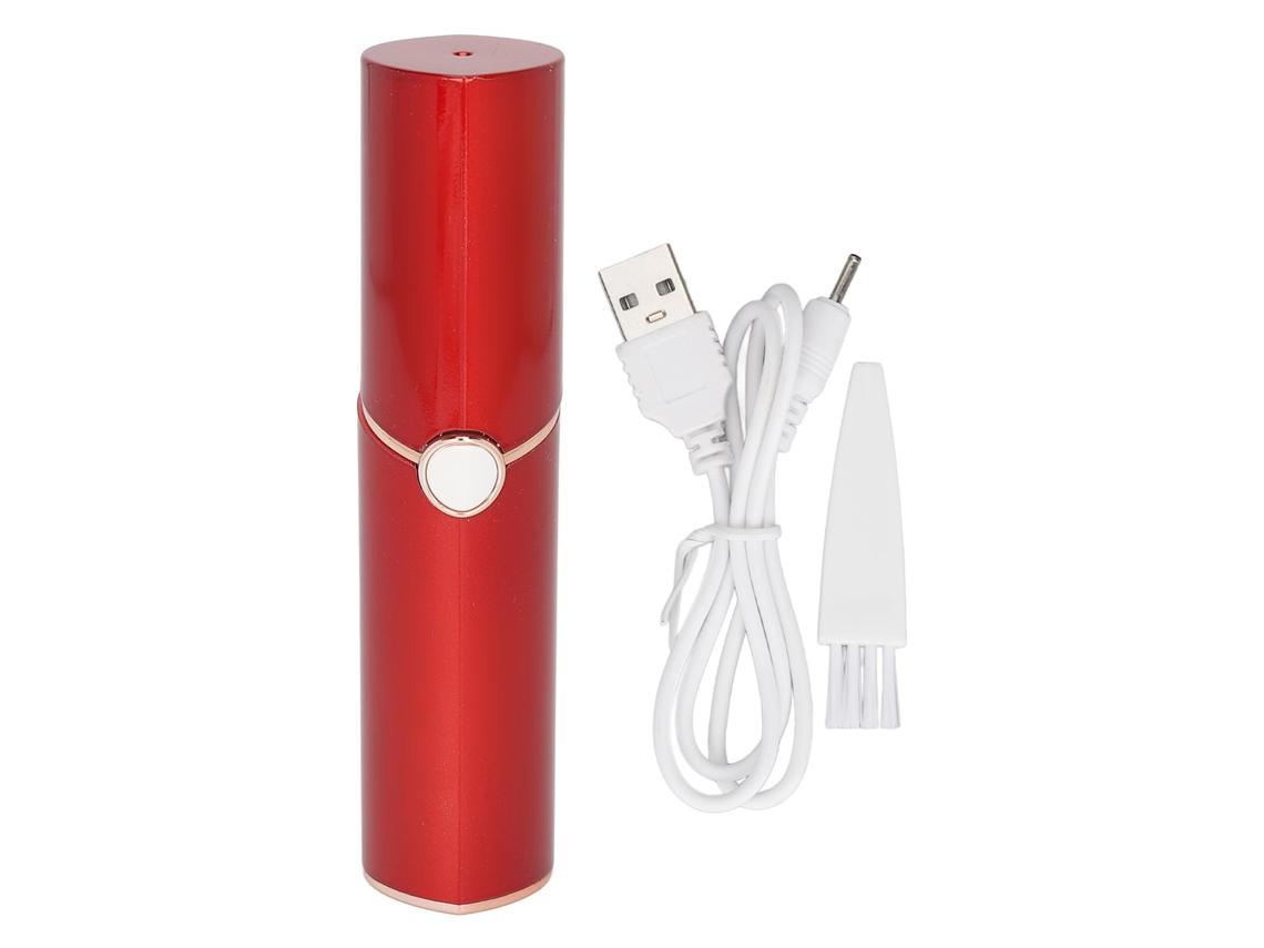 Removedor Elétrico De Cabelo Para Mulheres Portátil Com Cabeça Removível Usb Recarregável Para Lábios Queixo Axila Vermelho