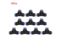 10 Peças Conector Em T De 3 Vias De Mangueira De Ar Od 12mm Rápido Para Neumática