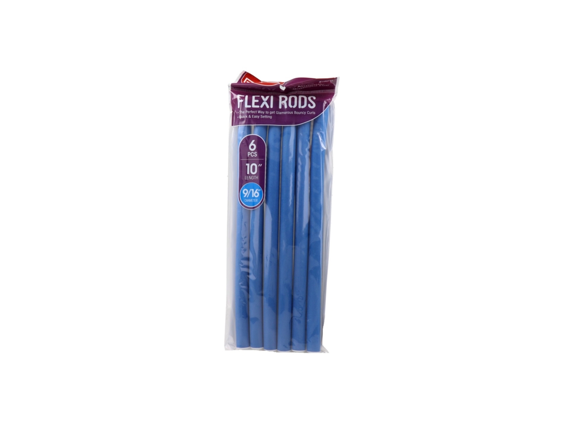 Hastes Flexi 10 9/16 6 Piezas Pack Azul Rulos Flexíveis Beijo Vermelho