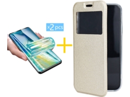 Capa + 2 Películas para iPhone 11 Pro Max SKYHE Dourado