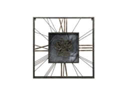 Relógio de Parede, Metal, Cristal Dourado, 80x8x80cm ALEXANDRA HOUSE LIVING
