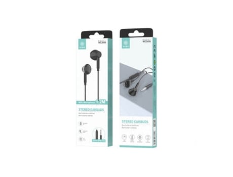 Auriculares com fio IKREA jack 3.5 (Microfone - Preto)