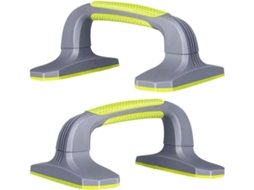Conjunto De 2 Barras De Flexão Com Pegas Ergonômicas Acessório De Fitness Ajustável Para Treino Gokoco