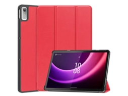 Capa De Couro Para Tablet Lenovo Tab P11 Gen 2 Custer Pure Color Com Suporte Triplo