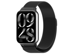Bracelete para Redmi Watch 6 / 5 / 4 Milan Magnética Malha de Aço Preta XIAOMOYU
