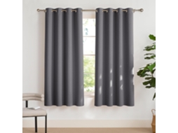 Cortinas Para Quarto, Opacas, Cinza, Conjunto De 2, A 175 X L 140 Cm, Cortinas Térmicas, Proteção Contra O Frio, Cortinas Blackout De Inverno, Ilhós,