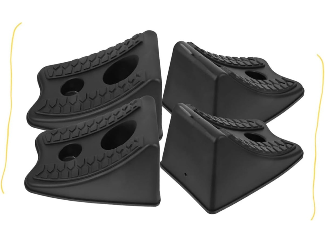 Conjunto de 4 almofadas antiderrapantes para rodas - Acessórios de segurança para veículos