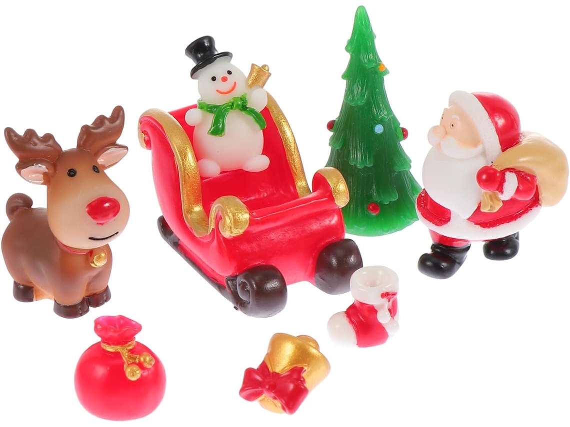 8 Pcs Decorações De Résine Adoráveis Decorações Festivas Para Bureau Ou Interior