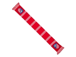 Cachecol Do Atlético De Madrid, Vermelho Com Listras Verticais Brancas. 86355