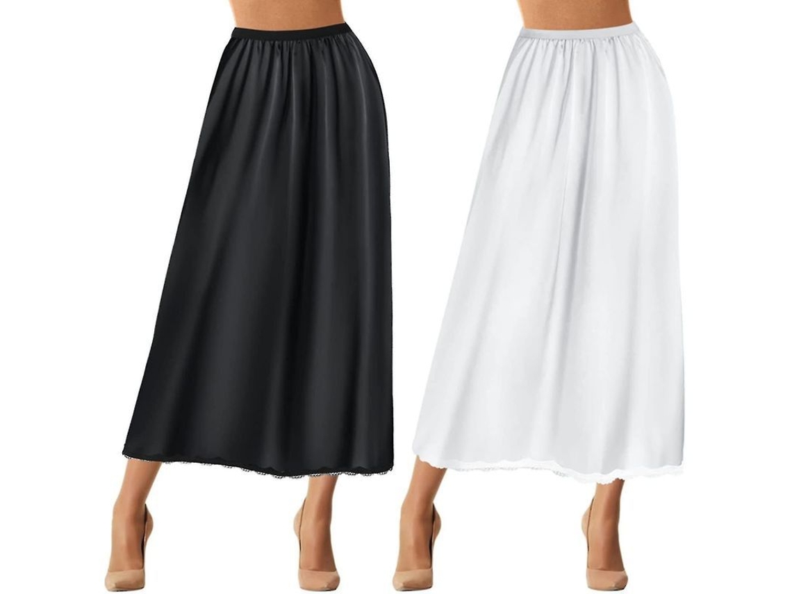 Faldas de Seda Fasst com Encaje para Mulher de Vestidos S/MARCA