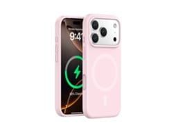 (rosa, Iphone 17 Pro) Capa Magnética Resistente Para Iphone, Em Silicone Líquido De Cor Sólida, Com Design Simples.