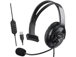 Casque Usb Call Center Oreillette Fil Único Confortável Coussinet Simili Cuir Convient Au Service Clientèle