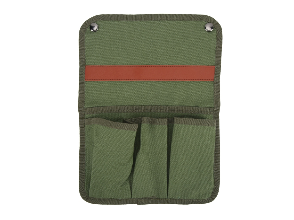 Cadeira de Praia Multifuncional Portátil para Uso Externo com Espaço de Armazenamento Suspenso e Apoio de Braço, Verde Militar. AQUAFORGE