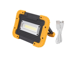 Lâmpada de Trabalho Cob Portátil, Carregamento Usb, À Prova D'água, com Bateria, Luz de Emergência | S/MARCA
