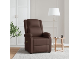 Vidaxl Cadeira De Massagens Couro Artificial Castanho