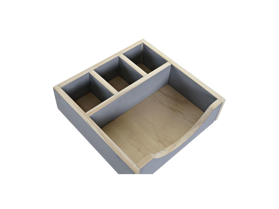 Organizador Dkd Home Decor Secretária Madeira 18 X 18 X 7 Cm 2 Pcs